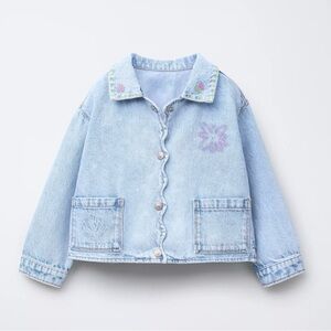 Zara Embroidered Denim Jacket
